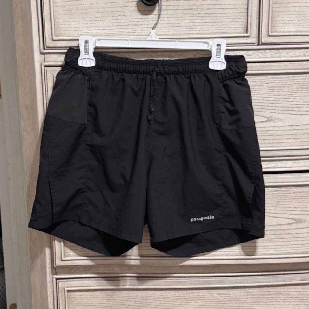 Patagonia Strider Pro Running Shorts Mens Medium Black Trail Athletic Hiking